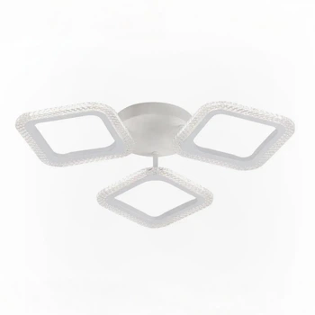Потолочная LED люстра 48W с пультом Valeso с квадратными плафонами 3000K-6500K белая IP20 G 2708/3 WT 48W