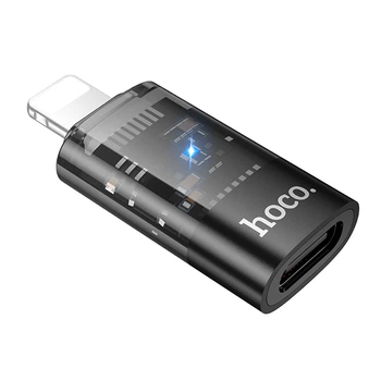 Перехідник HOCO UA36A (iP male to USB-C female) (480Mbps, 2A) з Type-C на Lightning Чорний