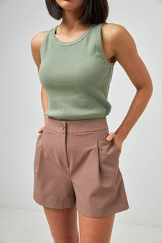 Майка рубчик Wear me M Зелений (оливковий) (12_25_55_11596)