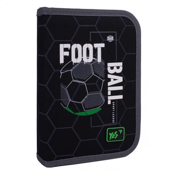 Пенал твердий YES одинарний з клапаном HP-03 Football TIme