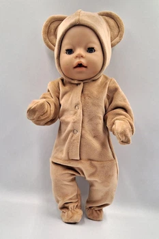 Одяг для пупса Baby Born / Бебі Борн 40 - 44 см Комбінезон "Ведмедик"