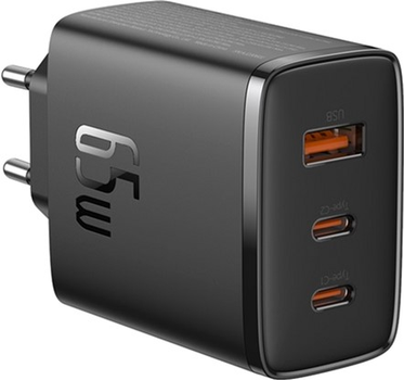 Мережевий зарядний пристрій Baseus Cube Pro Fast Charger 2C+U 65W EU Cluster Black (P10152301113-00)