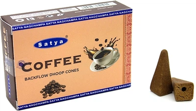 Стелющиеся дымные благовония конусы "Кофе" - Satya Coffee Backflow Dhoop Cones 10шт (10шт) (1171740-1563380-2)