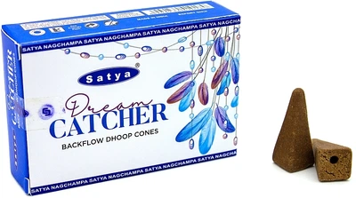 Стелющиеся дымные благовония конусы "Ловец Снов" - Satya Dream Catcher Backflow Dhoop Cones 10шт (1170979-1562704-2)