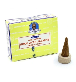 Благовония конусы "Гималайский жасмин" - Satya Himalayan Jasmine Dhoop Cones 12шт (1170922-1562582-2)