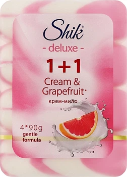 Крем-мило туалетне "Крем та грейпфрут" - Shik 1+1 Deluxe 4x90g (4x90g) (1279658-833402313-2)