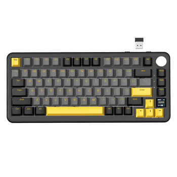 Клавіатура бездротова (Bluetooth + 2,4G) з HOT SWAP Attack Shark X85, 82 Key, RGB, Win/Mac OS, УКР/АНГЛ, Black/ЧОРНА