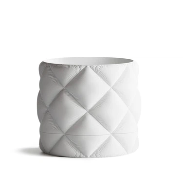 Цветочный горшок с поддоном Luxora 3D Белый 12,7 cм (721311)