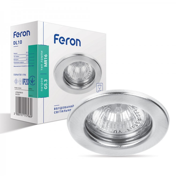 Встраиваемый точечный светильник FERON DL10 MR-16 серебро