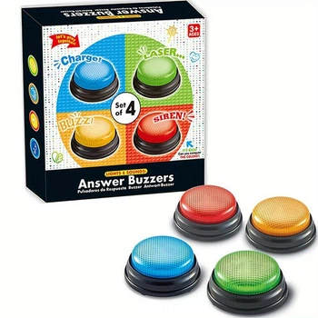 Набір звукових кнопок (4 шт) Answer Buzzers (кнопки світяться)