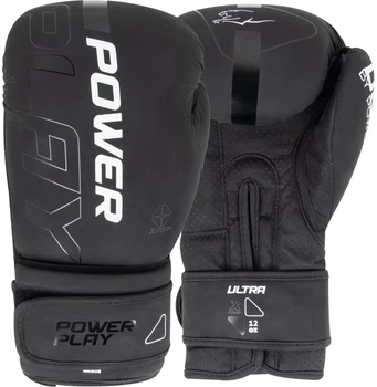 Боксерские перчатки PowerPlay 3024 Ultra Mat 12 унций Черно-Белые (PP_3024_12oz_Bl/White)