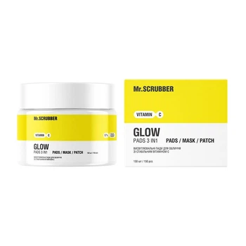 Осветляющие пады для лица со стабильным витамином С Mr.SCRUBBER Glow Vitamin C 150 шт