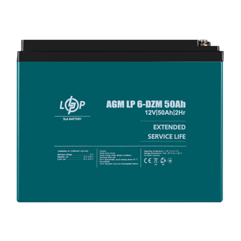 Тяговый свинцово-кислотный AGM аккумулятор LP 6-DZM-50 Ah