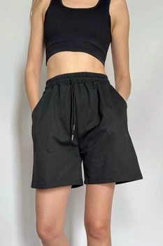 Трикотажные шорты бермуды BONNTEE XS-S черный