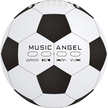 Przenośny głośnik Music Angel Football Black-White (5905923645206)