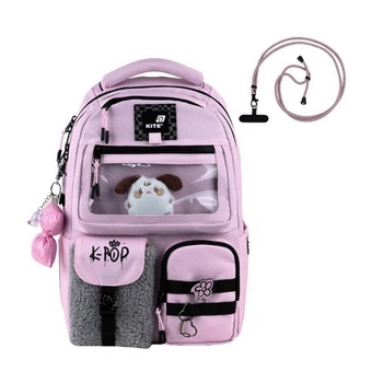 Рюкзак шкільний для підлітка Kite Education Teens, для дівчаток, рожевий (K25-2587M-4)