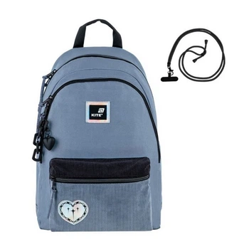 Рюкзак шкільний для підлітка Kite Education Teens, для дівчаток, блакитний (K25-2575M-1)