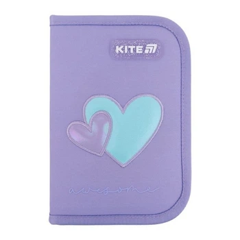 Пенал твердый Kite Awesome, 1 отдел., 2 отв., с наполнением (K25-622H-5)