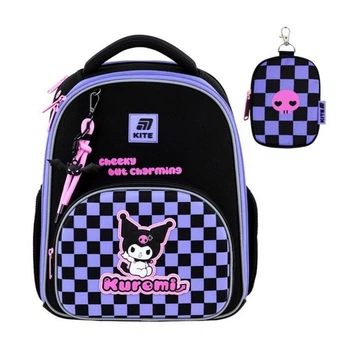 Рюкзак шкільний каркасний ортопедичний Kite Education Kuromi, для дівчаток, чорний (HK25-556M)