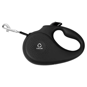 Поводок-рулетка Collar для собак, размер L, 50 кг, длина 5 м, черная лента