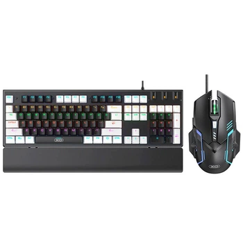 Комплект механическая клавиатура и мышь XO KB-06 luminou (UA/ENG раскладка/RGB подсветка) Игровой набор 2в1