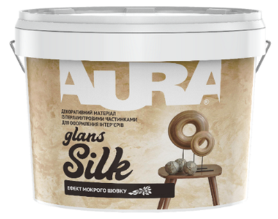 Декоративна штукатурка AURA Silk Glans з ефектом мокрого шовку, 2,5л.