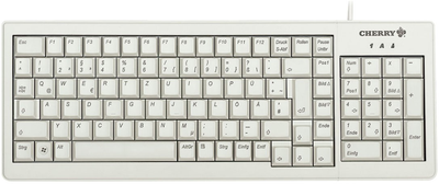 Klawiatura przewodowa Cherry G84-5200 USB White (G84-5200LCMEU-0)
