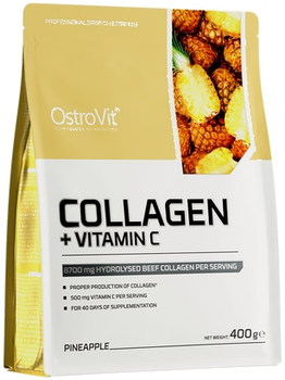 Collagen + Vitamin C для суставов и связок OstroVit Ананас 400 г (5903933902968)