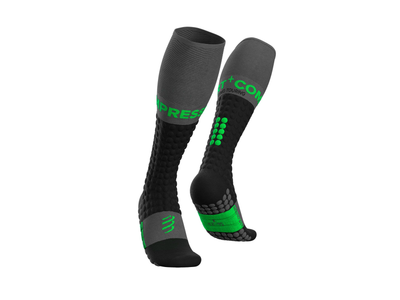 Компресійні гольфи для скітуру Compressport Ski Touring Full Socks, Black/Green, розмір T1 (35–38 см)