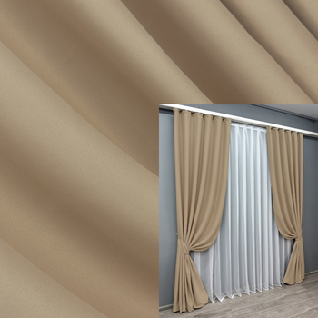 Комплект готових штор VR-Textil Bagema Rvs № 1240ш Бежевий 100х270 см 2 шт (31-480)