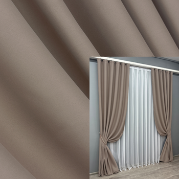 Комплект готових штор VR-Textil Bagema Rvs № 1242ш Какао 100х270 см 2 шт (31-559)