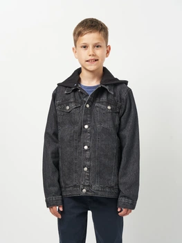 Підліткова джинсова куртка для хлопчика Coccodrillo Jeans Collection Boy WC5152301JCB-019 140 см Сіра (5904986533086)