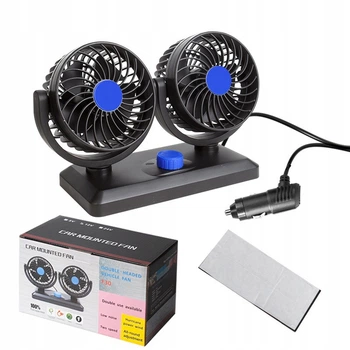 Автомобильный вентилятор двойной на приборную панель Car Small Fan F30 12V Black