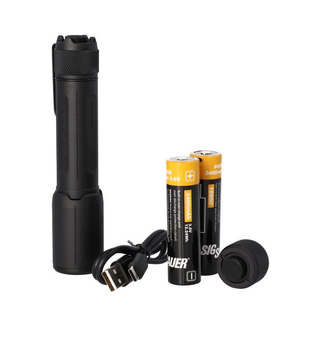 Тактичний ліхтар Sig Optics FOXTROT-EDC, FULL-SIZE, RECHARGEABLE, HANDHELD, BLACK (SOFEF001)