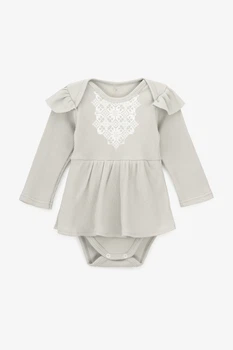 Боди-лодочка с юбочкой для девочки Baby Life B-935 68 см Серый