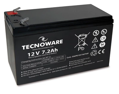 Акумуляторна батарея TECNOWARE Power Battery 12V 7,2Ah Faston 6.3 мм (EACPE12V7A2TWP)