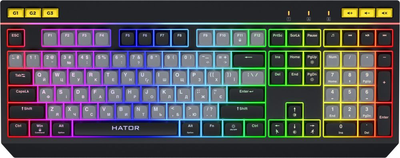 Клавіатура HATOR Icefall HTK401UA Black/Grey, RGB (HTK401UA) USB