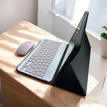 Чохол-клавіатура CaseFashion з підсвіткою в комплекті з мишкою для iPad Air 10.5" (2019) Black/Pink