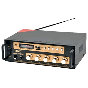 Потужний підсилювач звуку UKC SN-222 BT 2-х канальний Bluetooth USB FM пульт 4841