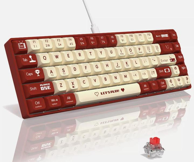 Механічна Ігрова Клавіатура Ajazz Ak680 Red червоні свічі