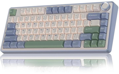 Бездротова ігрова клавіатура AULA F75 White-Green