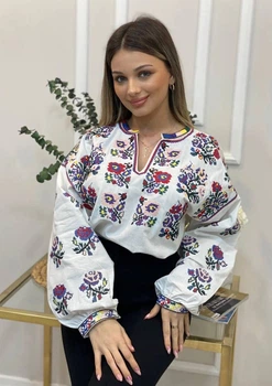 Жіноча вишиванка ESQ Валерія L Молочний (YSSHVAL)