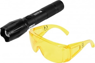 Latarka YATO ultrafioletowa i okulary 1W (YT-08587)