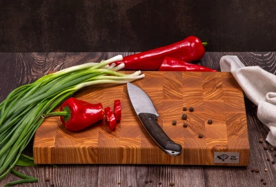 Торцевая разделочная доска из ясеня PAV-Wood 25х35х3.5 см