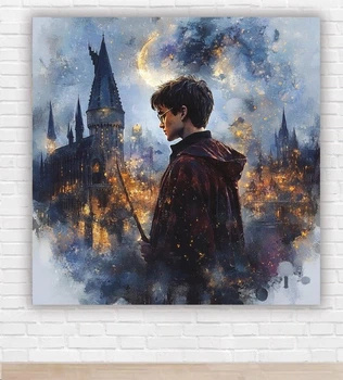 Бумажный плакат "Гарри Поттер, Harry Potter. Мир колдовства" 1,5х1,5м
