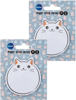 Упаковка бумажных стикеров Centrum Cute Cat №2 8124522 75х81 мм 30 листов 2 шт (2000998491581)
