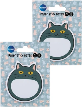 Упаковка паперових стікерів Centrum Cute Cat №3 8124523 75х81 мм 30 аркушів 2 шт (2000998491598)
