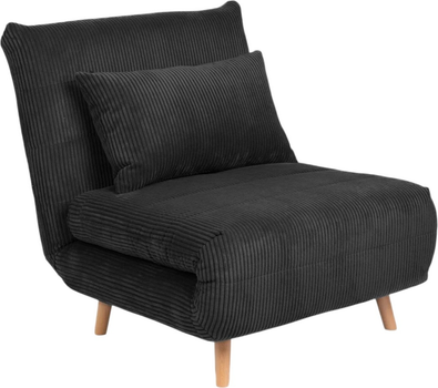Sofa HOMLA Solace 1-osobowa z funkcją spania 83 x 91 x 84 cm Black (5904183871622)