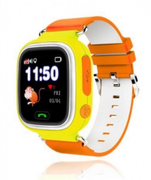 Смарт-часы детские UWatch Q90 GPS контроль звонки сообщения SOS Wi-Fi Оранжевый