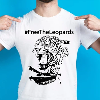 Футболка #FreeTheLeopards Леопард та танк PG01831 goodreclama XL Білий